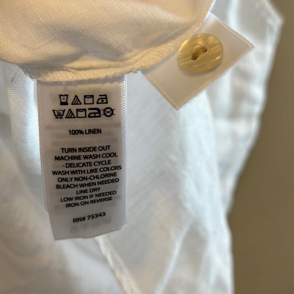 Linen V Neck Top - Picture 6 of 8